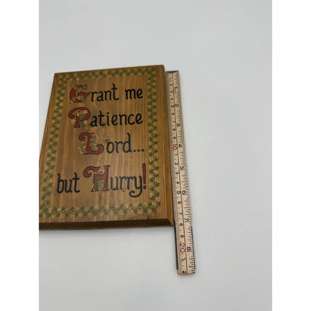 Vintage Wooden Plaque 1973 C.H. Maher